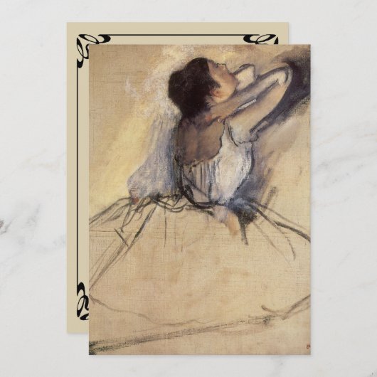 ザ・ダンサーバイエドガー・デガ、ヴィンテージ・バレリーナ・アート (正面/裏面)