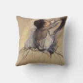 ザ・ダンサーバイエドガー・デガ、ヴィンテージ・バレリーナ・アート クッション (裏面)