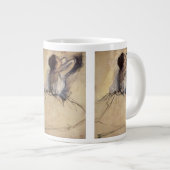 ザ・ダンサーバイエドガー・デガ、ヴィンテージ・バレリーナ・アート ジャンボコーヒーマグカップ (正面右)
