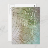 ザ・チェンジ – ガンジー引用文 ポストカード (正面/裏面)