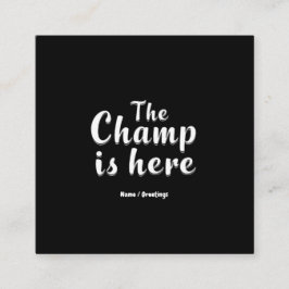 ザ・チャンプはここファンタジー・フットボール&スポーツ スクエア名刺