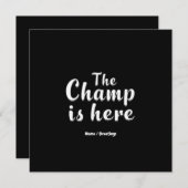 ザ・チャンプはここファンタジー・フットボール&スポーツ 招待状 (正面/裏面)