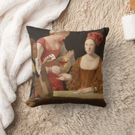 ザ・チートとクラブのエース、ラ・ツアー クッション (ブランケット)