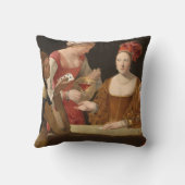 ザ・チートとクラブのエース、ラ・ツアー クッション (裏面)