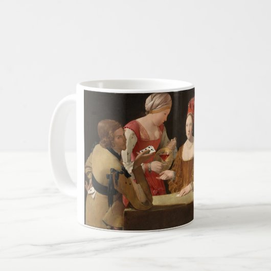 ザ・チートとクラブのエース、ラ・ツアー コーヒーマグカップ (正面左)