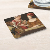 ザ・チートとクラブのエース、ラ・ツアー スクエアペーパーコースター (アングル)