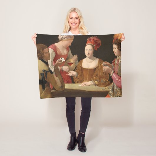 ザ・チートとクラブのエース、ラ・ツアー フリースブランケット (インサイチュ)