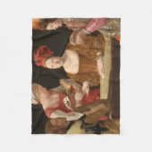 ザ・チートとクラブのエース、ラ・ツアー フリースブランケット (正面)