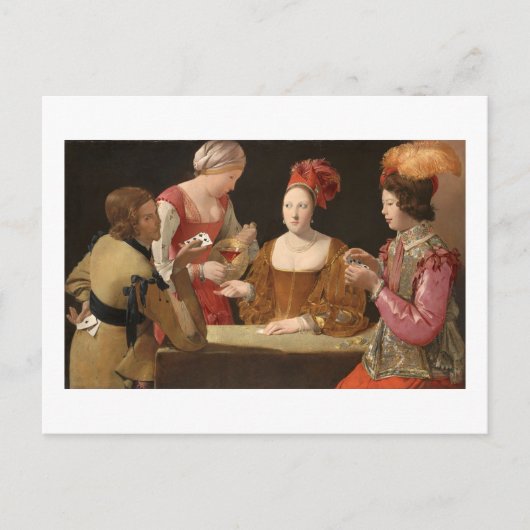 ザ・チートとクラブのエース、ラ・ツアー ポストカード (正面)