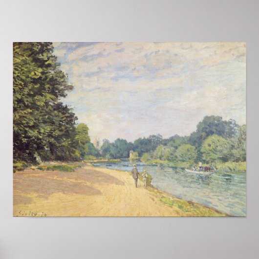 ザ・テムズとハンプトン教会, 1874 ポスター (正面)