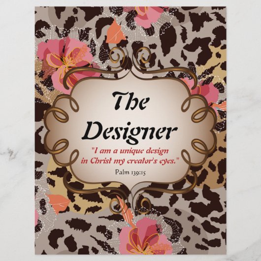 ザ・デザイナー詩パーソナライズされた固定紙 (正面)