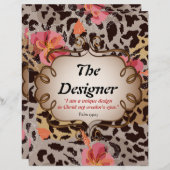 ザ・デザイナー詩パーソナライズされた固定紙 (正面/裏面)