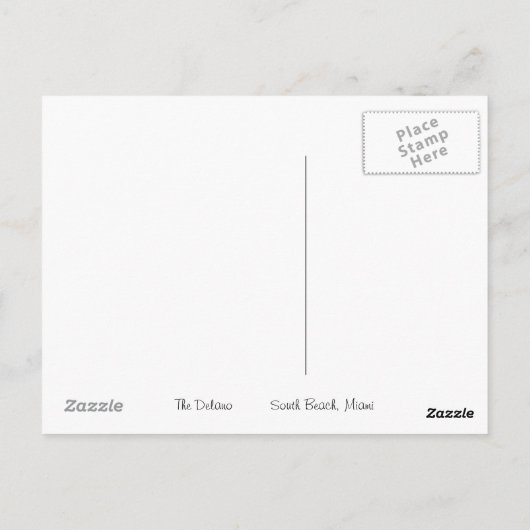 ザ・デラノ – ポストカード (裏面)