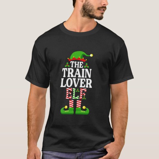ザ・トレイン恋人小妖精や小人シャツクリスマおもしろいスファミリーM Tシャツ (正面)