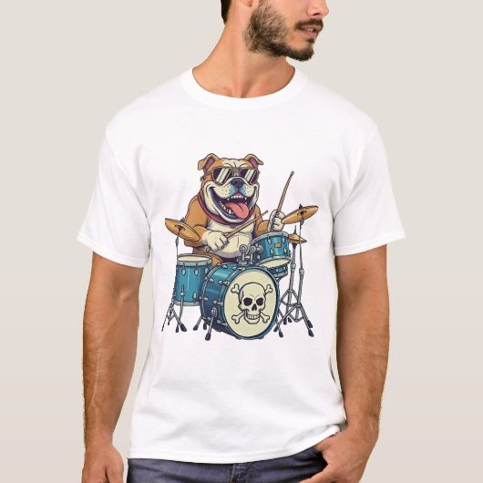 ザ・ドッグ・ドラマー Tシャツ (正面)