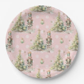 ザ・ナツクラッカーピンク冬のオネダーランドの誕生日 ペーパープレート (正面)