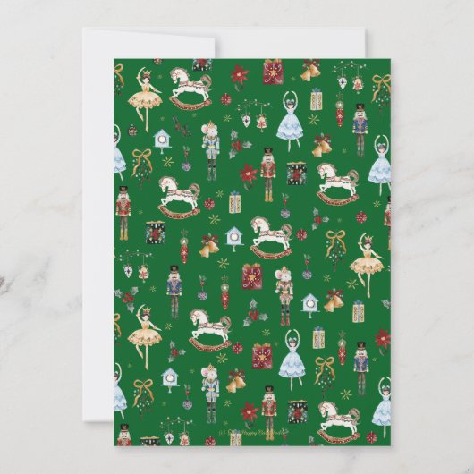ザ・ナツクラッカーヴィンテージクリスマスバレエ誕生日 招待状 (裏面)