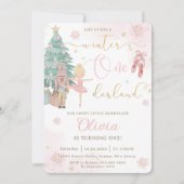 ザ・ナツクラッカー冬のオネダーランド1歳の誕生日 招待状 (正面)