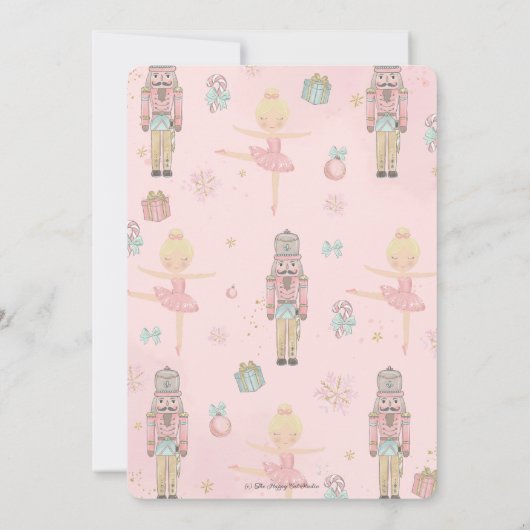 ザ・ナツクラッカー冬のオネダーランド1歳の誕生日 招待状 (裏面)