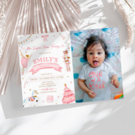 ザ・ナツクラッカー冬の1st誕生日の写真 招待状