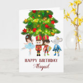 ザ・ナツクラッカー、クララ、兵士バレエ誕生日 カード (黄色い花)