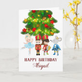 ザ・ナツクラッカー、クララ、兵士誕生日 カード (黄色い花)