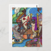 ザ・ハイ女司祭タロットカードby Kaye Talvilahti ポストカード (正面/裏面)