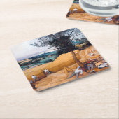 ザ・ハーベスターズ、ピエテル・ブルーゲル スクエアペーパーコースター (アングル)