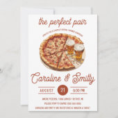 ザ・パーフェクトペアピザ&ビールカップルブライダルシャワー 招待状 (正面)