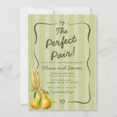 ザ・パーフェクトペア洋ナシテーマブライダルシャワー 招待状 (正面)