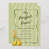 ザ・パーフェクトペア洋ナシテーマブライダルシャワー 招待状 (正面/裏面)