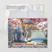 ザ・ヒストリックオークランド墓地，アトランタ， GA ポストカード (正面/裏面)