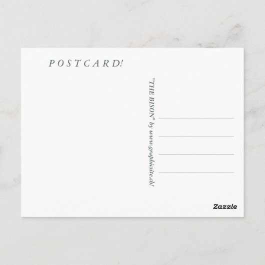 ザ・ビソン – ポストカード (裏面)