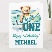 ザ・ビッグ1サーフィン誕生日パーティーteddy surfboard