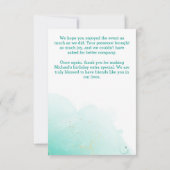 ザ・ビッグ1サーフィン誕生日パーティーteddy surfboard サンキューカード (裏面)