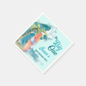 ザ・ビッグ1th誕生日サーフィンレトロビーチパーティー スタンダードカクテルナプキン (角)