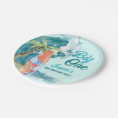 ザ・ビッグ1th誕生日サーフィンレトロビーチパーティー ペーパープレート (アングル)