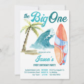 ザ・ビッグ1th誕生日サーフィンレトロビーチパーティー 招待状 (正面)