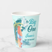 ザ・ビッグ1th誕生日サーフィンレトロビーチパーティー 紙コップ (正面)