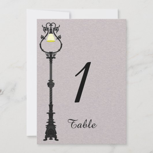 ザ・ビッグ・イージーウェディング テーブルナンバー (正面)