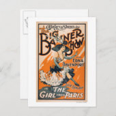 ザ・ビッグ・バナー・ショー「ザ・ガール・from Paris」 ポストカード (正面/裏面)