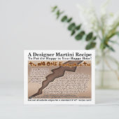 ザ・ビッグ・ワン地震ジョークマルティーニレシピポストカー ポストカード (スタンド正面)