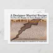 ザ・ビッグ・ワン地震ジョークマルティーニレシピポストカー ポストカード (正面/裏面)