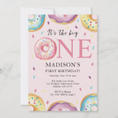 ザ・ビッグ・ワン第1回バースデードーナツ・テーマパーティー 招待状 (正面)