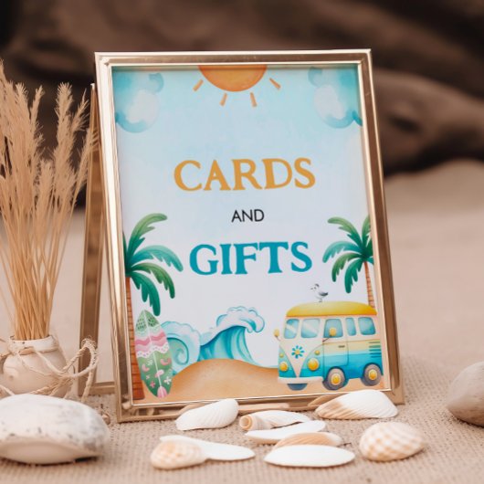 ザ・ビッグ・ワン、サーフの誕生日カードとギフト 台座サイン