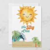 ザ・ビッグ・ワン・サーフをテーマにした誕生日パーティー 招待状 (裏面)