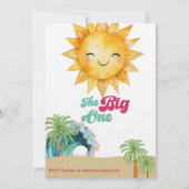 ザ・ビッグ・ワン・サーフをテーマにした誕生日パーティー 招待状 (裏面)