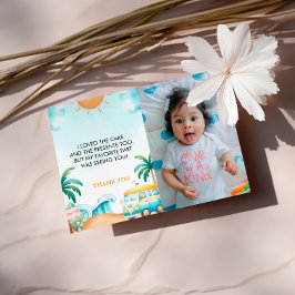 ザ・ビッグ・ワン、サーフ誕生日写真 サンキューカード