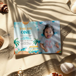 ザ・ビッグ・ワン、サーフ誕生日写真 招待状