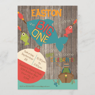 ザ・ビッグ・ワン - フィッシング ファースト バースデー インビテーション